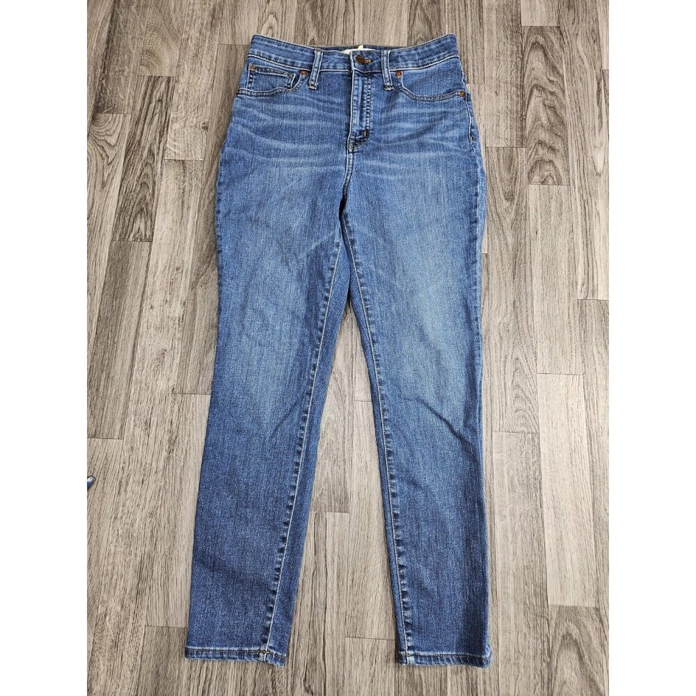 Madewell Jeans Womens 28 Blue‎ Curvy High-Rise Skinny Crop Medium Wash Stretch